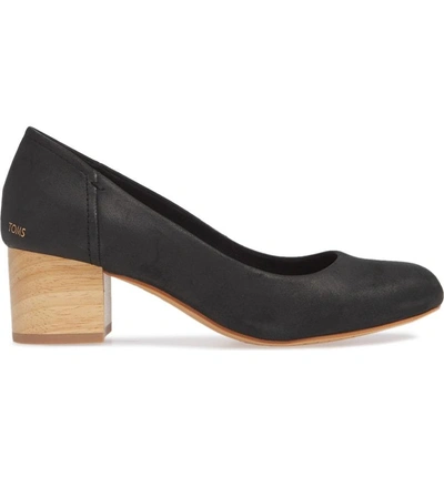 Shop Toms Beverly Pump In Black Leather