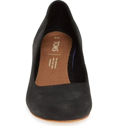 Shop Toms Beverly Pump In Black Leather