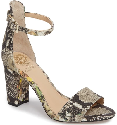 Shop Vince Camuto Corlina Ankle Strap Sandal In Multi Natural