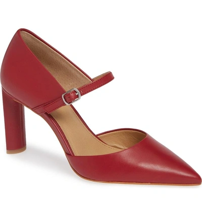Shop Nic + Zoe Vee Open Sided Pump In Cherry Leather