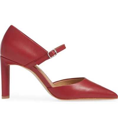 Shop Nic + Zoe Vee Open Sided Pump In Cherry Leather
