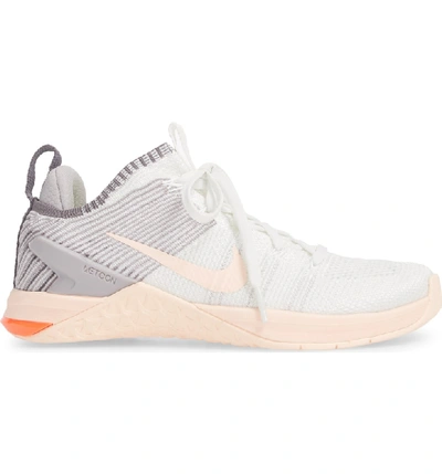 Shop Nike Metcon Dsx Flyknit 2 Training Shoe In White/ Crimson Tint/ Grey