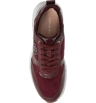 Shop Taryn Rose Zadie Sneaker In Fig Leather