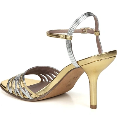 Shop Diane Von Furstenberg Federica Sandal In Silver/ Gold