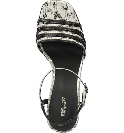 Shop Diane Von Furstenberg Federica Sandal In Black/ Silver