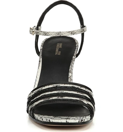 Shop Diane Von Furstenberg Federica Sandal In Black/ Silver