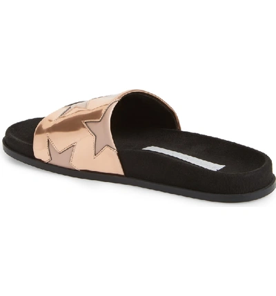Shop Stella Mccartney Star Slide Sandal In Copper/ Tea Rose