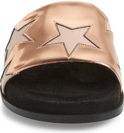 Shop Stella Mccartney Star Slide Sandal In Copper/ Tea Rose