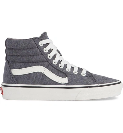 Shop Vans 'sk8-hi' Sneaker In Grey/ Snow White