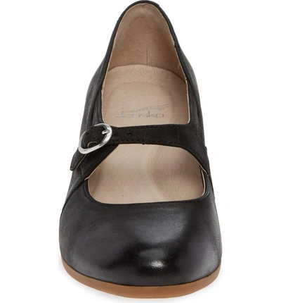 Dansko Peyton Mary Jane In Black Burnished Nubuck Leather ModeSens