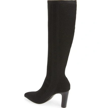 Shop Charles By Charles David Davis Knit Boot In Black Fabric