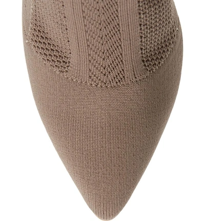 Shop Charles By Charles David Davis Knit Boot In Taupe Fabric