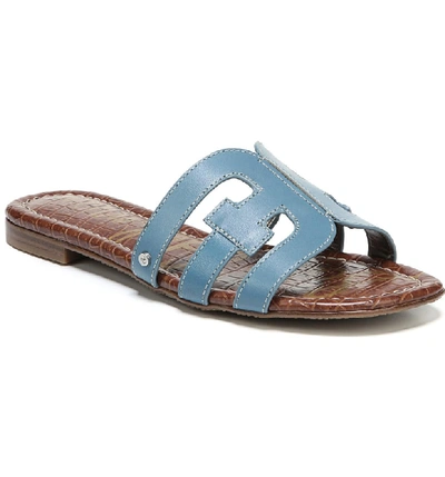 Shop Sam Edelman Bay Cutout Slide Sandal In Denim Blue
