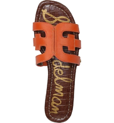 Shop Sam Edelman Bay Cutout Slide Sandal In Tangelo Leather