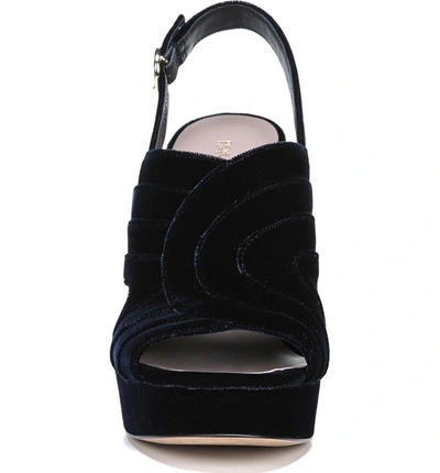 Shop Diane Von Furstenberg Tabby Platform Sandal In Navy