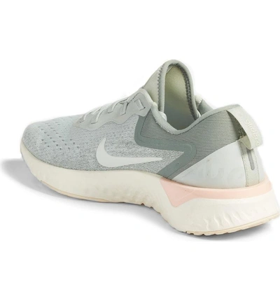Shop Nike Odyssey React Running Shoe In Light Silver/ Sail/ Mica Green