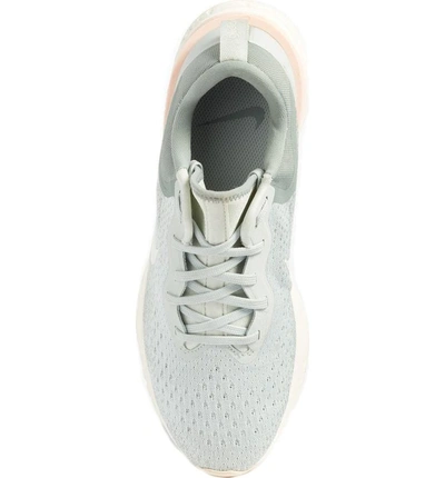 Shop Nike Odyssey React Running Shoe In Light Silver/ Sail/ Mica Green