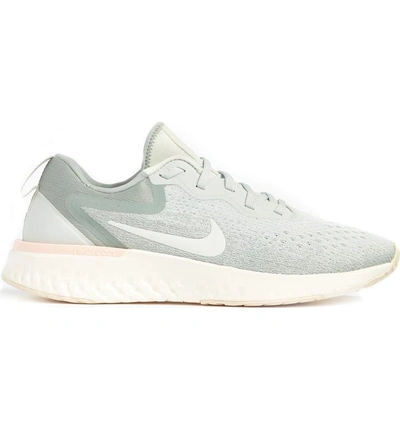 Shop Nike Odyssey React Running Shoe In Light Silver/ Sail/ Mica Green