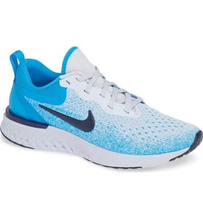 Shop Nike Odyssey React Running Shoe In Football Grey/ Blue Void/ Blue