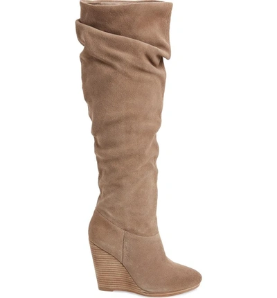 Shop Charles By Charles David Holly Wedge Boot In Taupe Suede