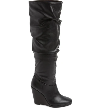 Shop Charles By Charles David Holly Wedge Boot In Black Leather
