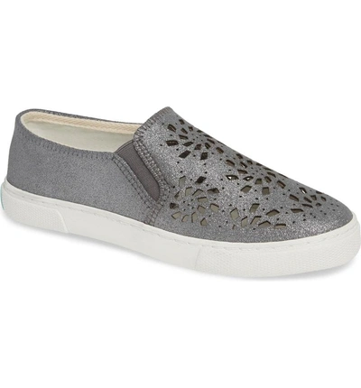 Shop Jack Rogers Violet Slip-on Sneaker In Charcoal Leather