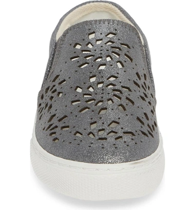 Shop Jack Rogers Violet Slip-on Sneaker In Charcoal Leather