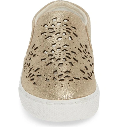 Shop Jack Rogers Violet Slip-on Sneaker In Platinum Leather