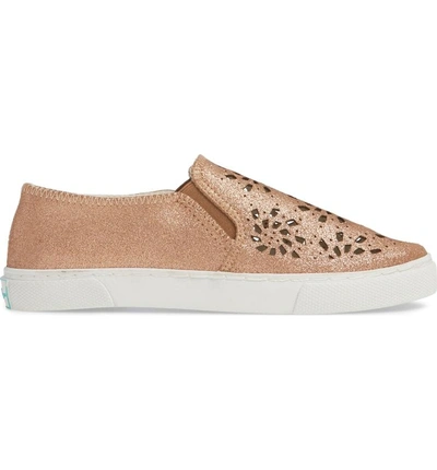 Shop Jack Rogers Violet Slip-on Sneaker In Rose Gold Leather