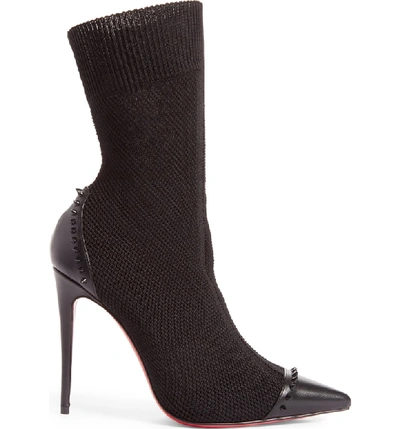 Shop Christian Louboutin Dovi Dova Spiked Pointy Toe Bootie In Black
