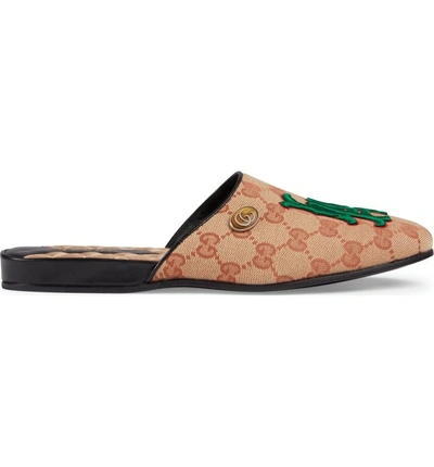 Shop Gucci La Flamel Mule In Beige