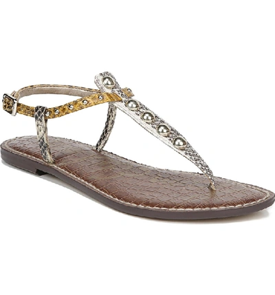 Shop Sam Edelman Gigi Sandal In Golden/ Golden Yellow Multi