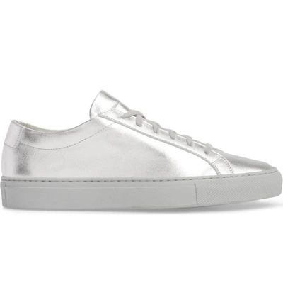 Shop Common Projects Original Achilles Sneaker In Silver Leather