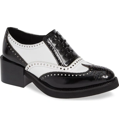 Shop Jeffrey Campbell Acoustic Spectator Oxford In Black Box White