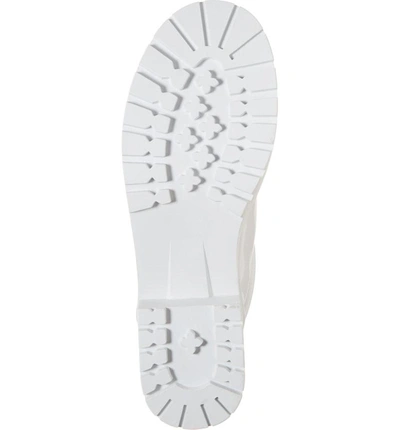Shop Jeffrey Campbell Award Platform Sneaker In White Faux Patent Leather