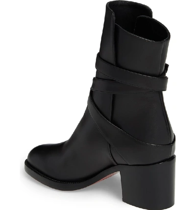 Shop Christian Louboutin Karistrap Bootie In Black Leather