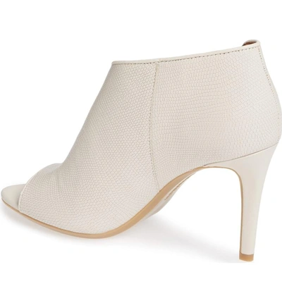 Shop Calvin Klein Nastassia Peep Toe Pump In Soft White Leather