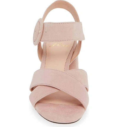 Shop Jcrew Penny Cross Strap Sandal In Subtle Pink