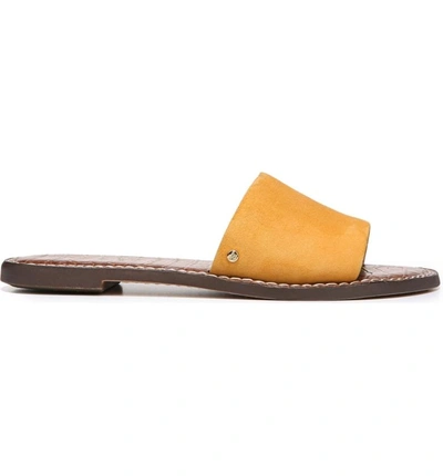 Shop Sam Edelman Gio Slide Sandal In Yellow Suede