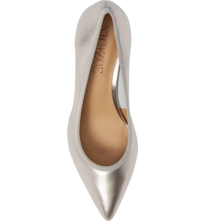 Shop Nic + Zoe Cora Pointy Toe Pump In Pewter Leather