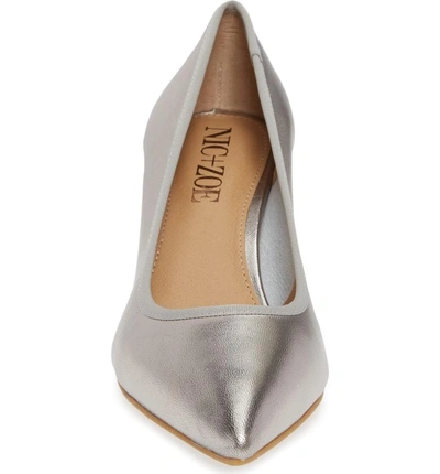 Shop Nic + Zoe Cora Pointy Toe Pump In Pewter Leather