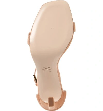 Shop Stuart Weitzman 100squarenudist Sandal In Naked Seda Suede