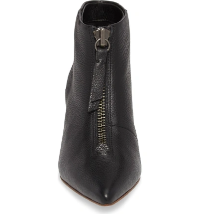 Shop Splendid Nestor Pointy Toe Kitten Heel Bootie In Black Leather