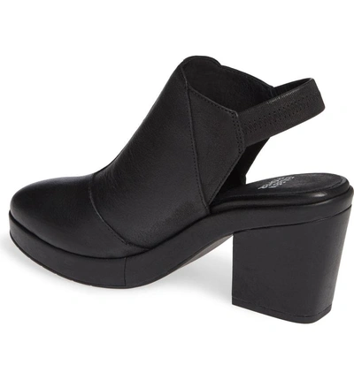 Shop Eileen Fisher Chance Platform Bootie In Black Leather