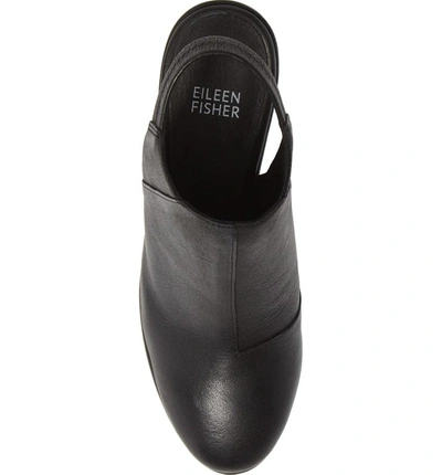 Shop Eileen Fisher Chance Platform Bootie In Black Leather