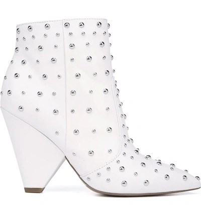 Shop Sam Edelman Roya Studded Boot In Bright White Leather