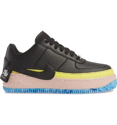 Nike Air Force 1 Jester Xx Color-block Textured-leather Platform Sneakers  In Black | ModeSens