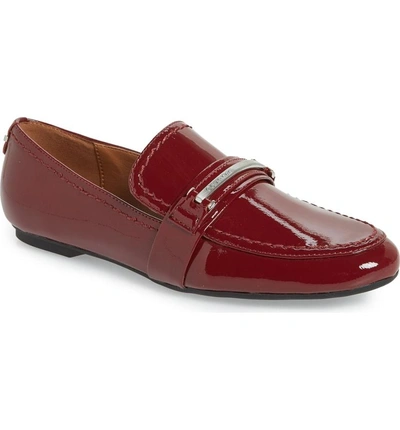 Shop Calvin Klein Orianna Loafer In Red Rock Patent