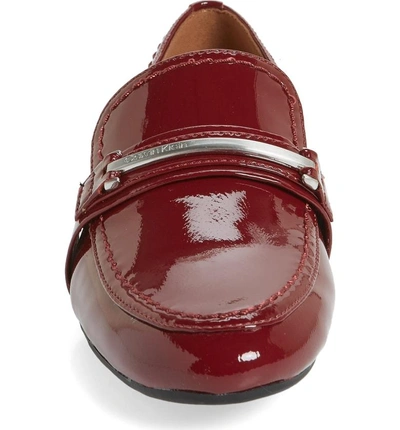 Shop Calvin Klein Orianna Loafer In Red Rock Patent