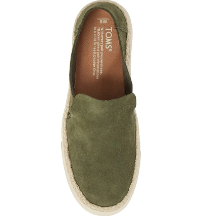Shop Toms Sunset Slip-on In Pine Suede